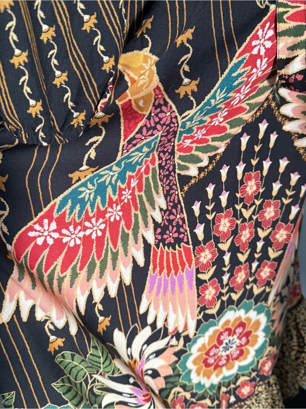 Farm Rio x Anthropologie Amorina Tropical Bird Wrap Dress - Picture 8 of 14